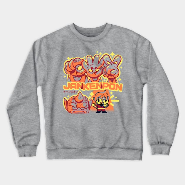 Jan Ken Pon Crewneck Sweatshirt by andrefellip